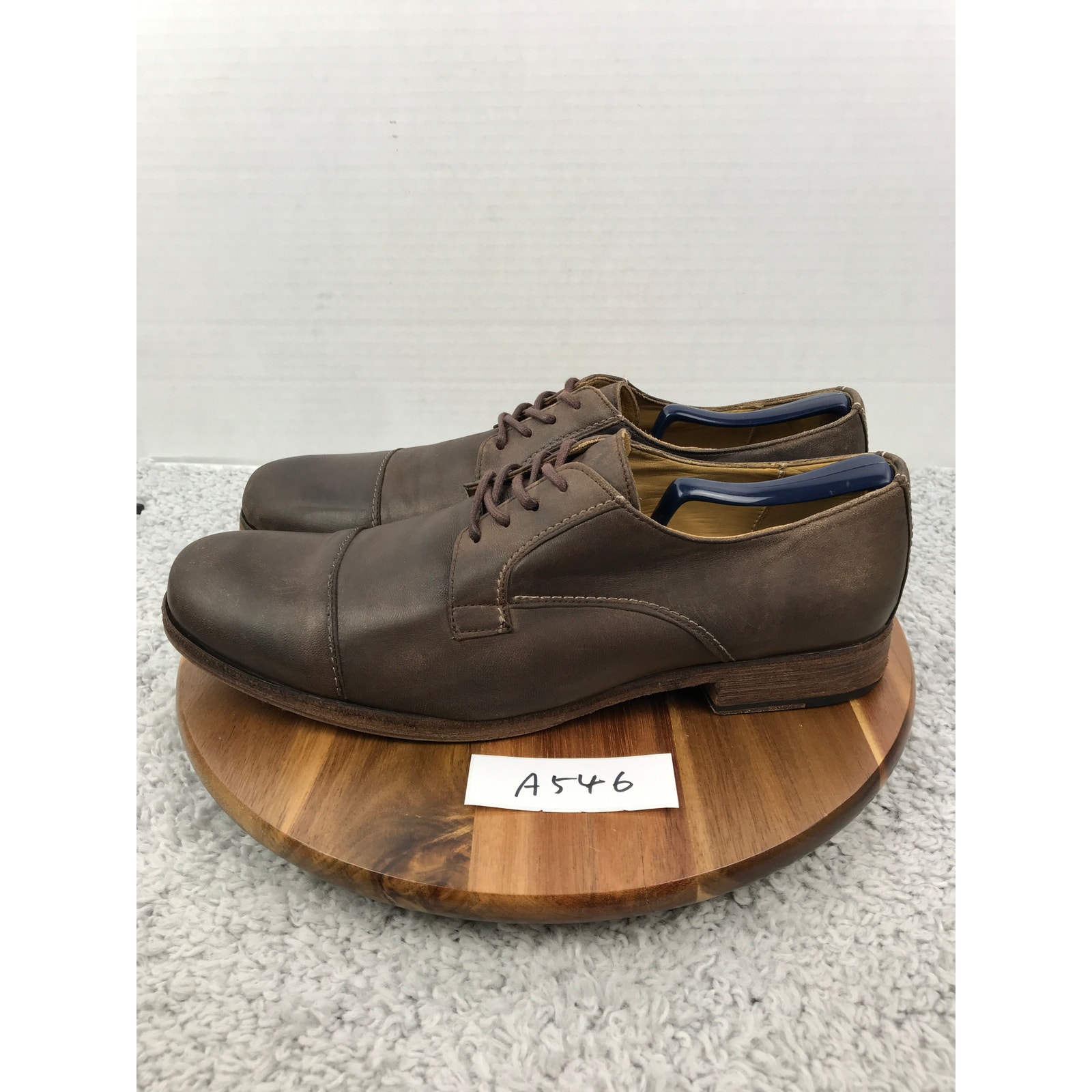 Bed Stu Cobbler Series Brown Leather Cap Toe Oxford Derby Dress Shoes Mens 11.5