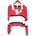 Free People Party Polo Red Sequin Striped Long Sleeve Shirt