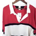 Free People Party Polo Red Sequin Striped Long Sleeve Shirt