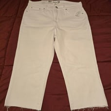 NWT Seven7 Women's Breezy Crop High Rise Skimmer Cropped Raw Hem Jeans Size 8