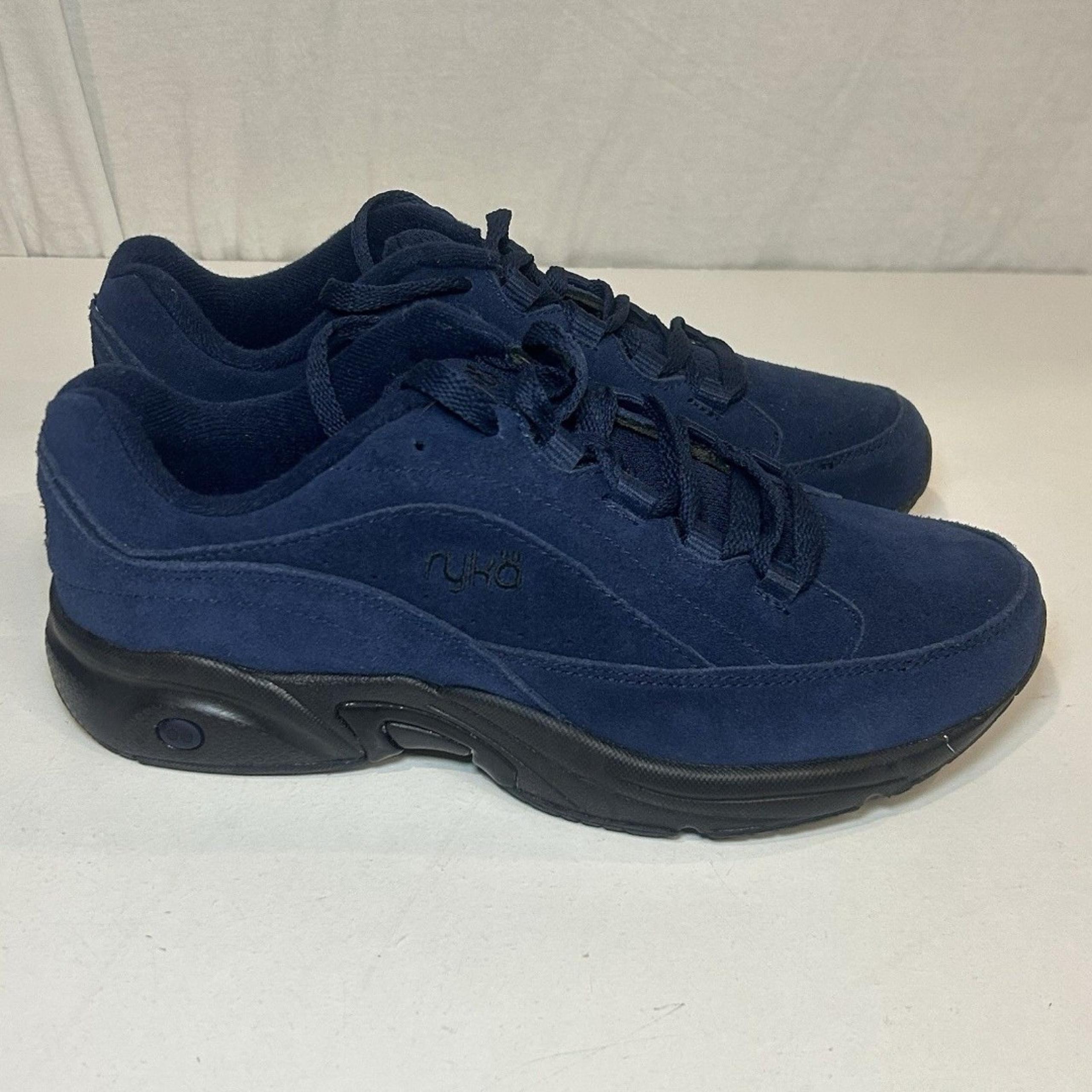 Ryka Catalyst lll Blue Leather Suede Shoe Hiker Women’s Size 8 W Athletic
