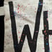 Wren and Gloryhand painted canvas pouch WHATEVER zip close NWOT