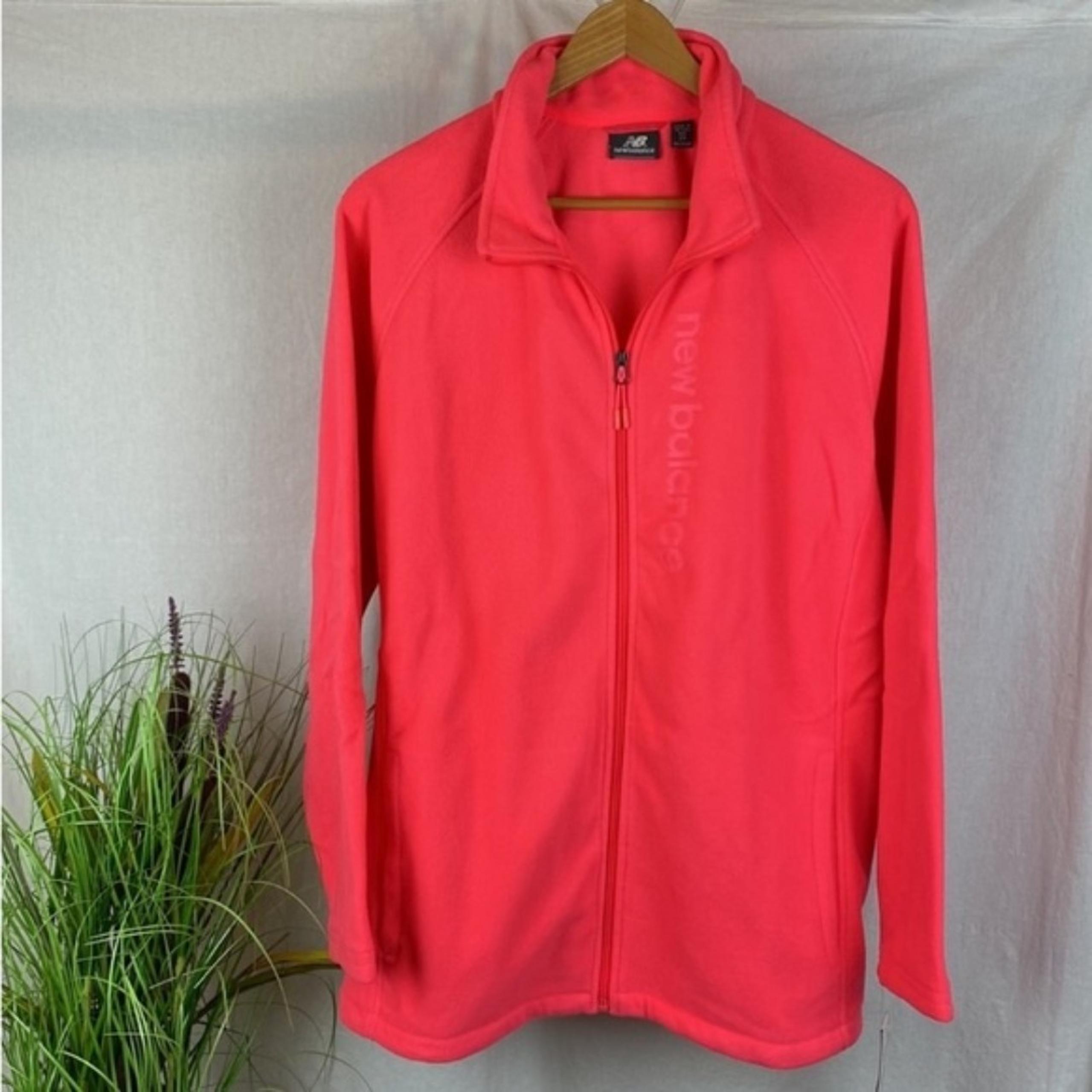 New Balance Fleece Coral Orange Zip Up Jacket 2X New