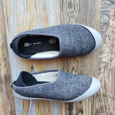 Mahabis Classic Indoor-Outdoor Slipper Wool Lining Detachable Sole Grey Men 43