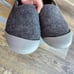 Mahabis Classic Indoor-Outdoor Slipper Wool Lining Detachable Sole Grey Men 43