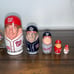 (NEW) Washington Nationals Gold Souvenir Baseball + Nationals Nesting Doll Toys