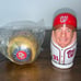 (NEW) Washington Nationals Gold Souvenir Baseball + Nationals Nesting Doll Toys