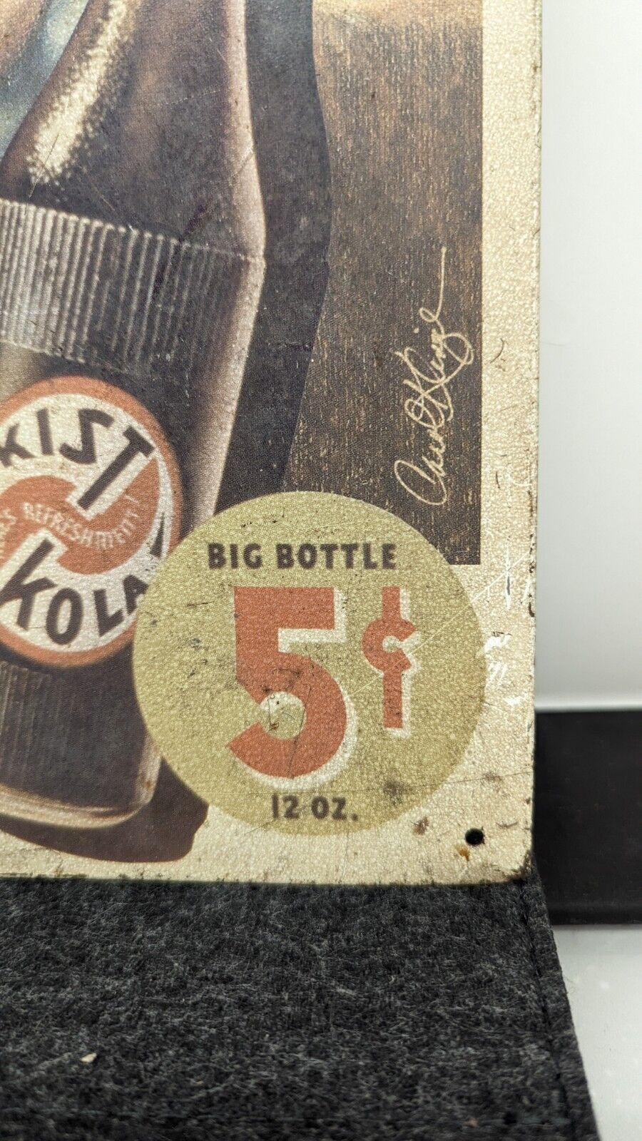 1950's Kist Kola Vintage Sign With James Dean - Great Reproduction!