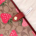 Coach Notebook with Wild Strawberry Print in Signature Canvas