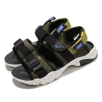 Nike Canyon Sandal Shoes Men's Slipper Cargo Khaki/Citron CI8797-301 US Size 11