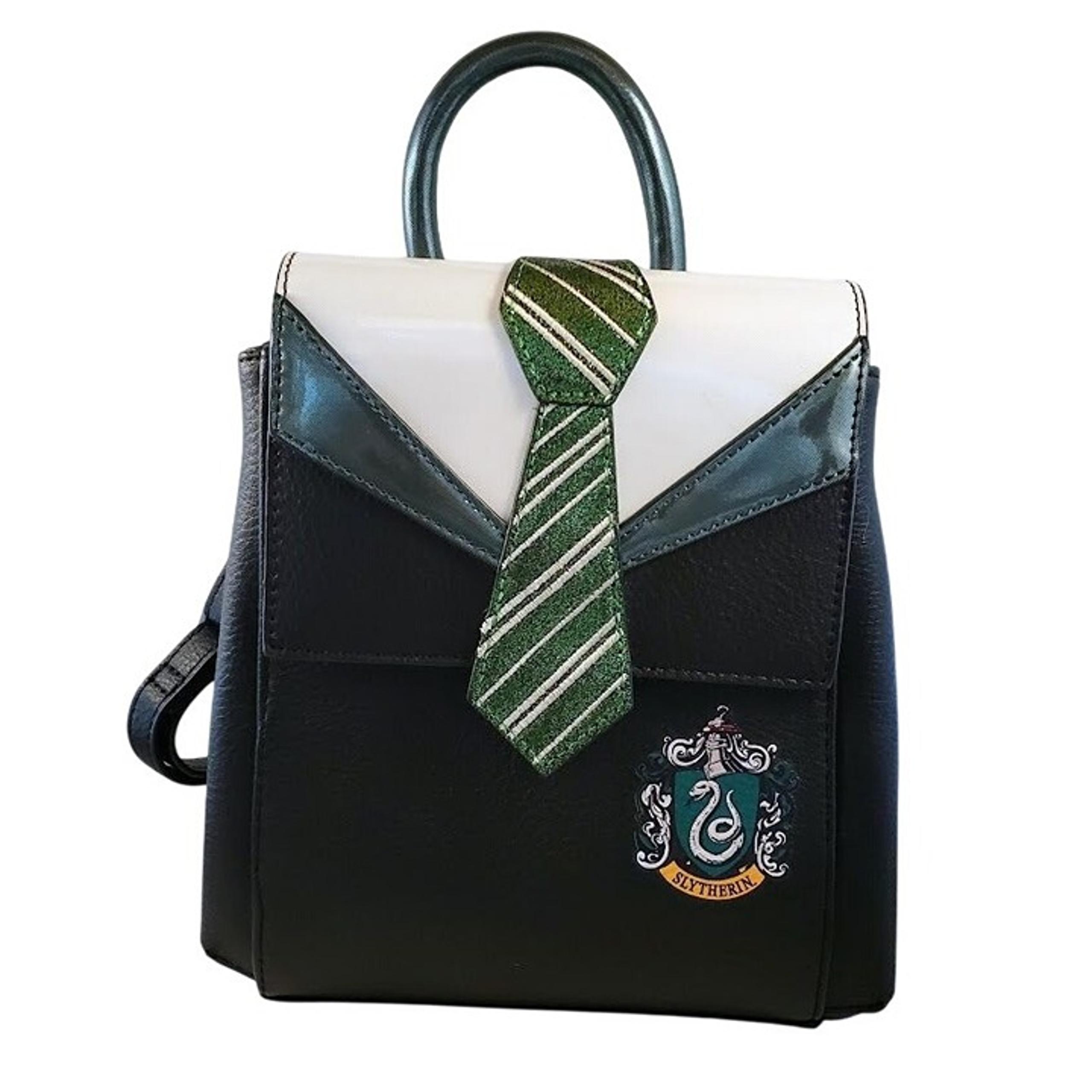 Harry Potter Danielle Nicole Slytherin Mini Backpack Green Crest Tie Purse
