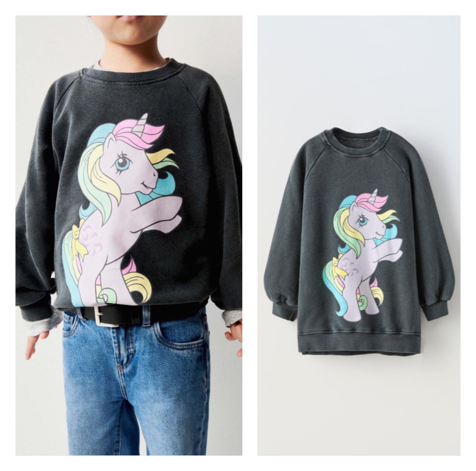 NWT Zara organic cotton blend my little pony sweatshirt