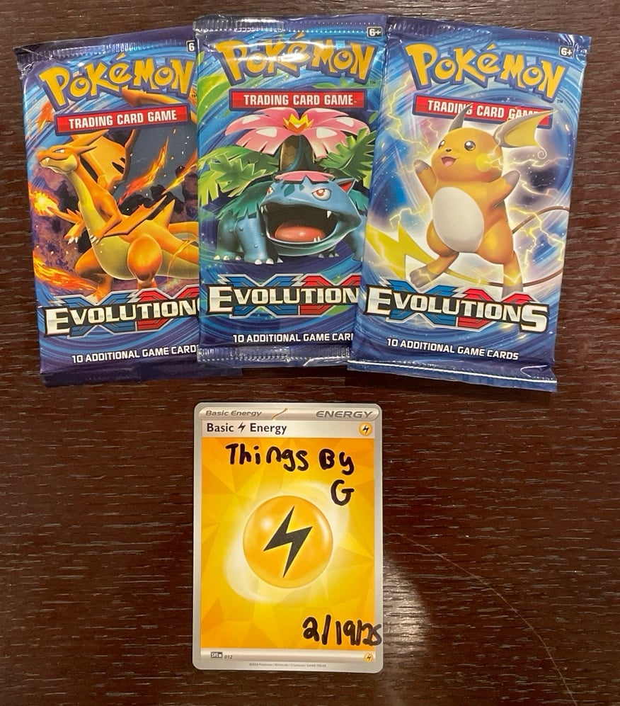 3x Pokemon TCG XY Evolutions Factory Sealed Booster Packs