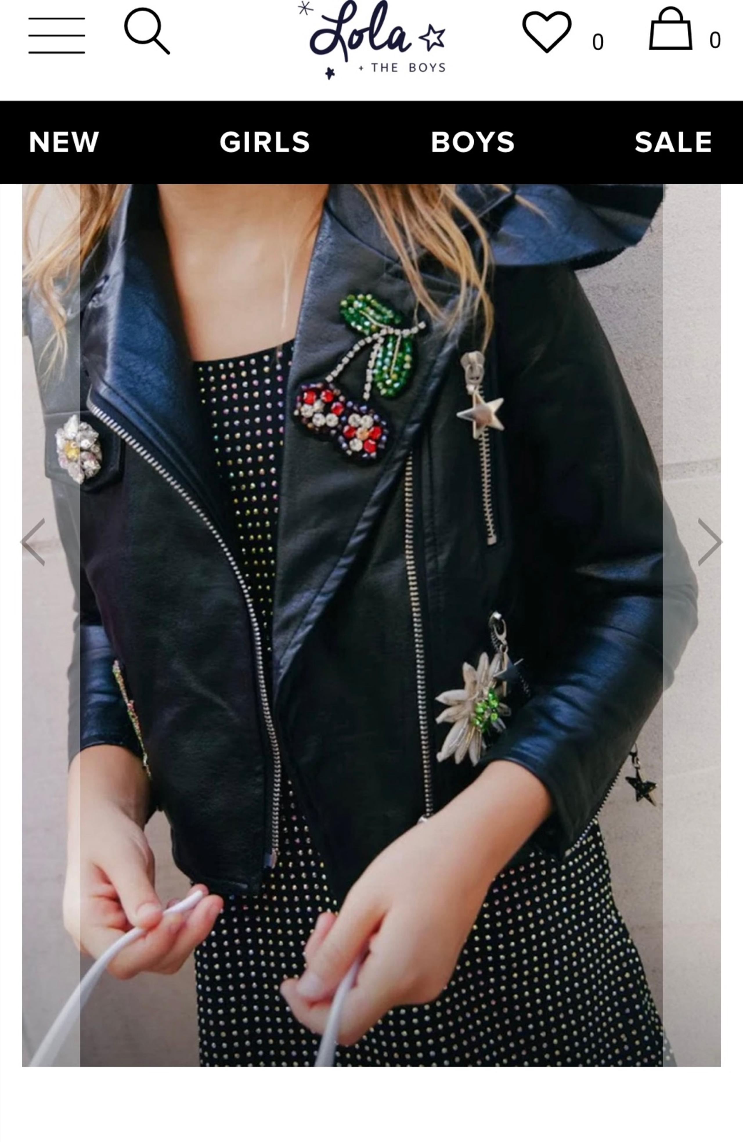 Lola & the boys ruffle leather Jacket