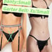 Victoria's Secret V-String Panty& Glitter RhinestoneGarter Belt BLACK SET