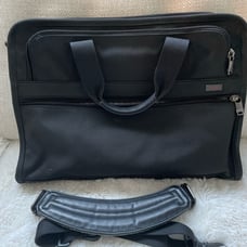 Tumi ballistic nylon briefcase with leather strap