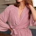 Lake Pajamas DreamModal Kimono Pajama Top in Red Stripe - Small