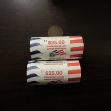 2007 1 George Washington US Presidential Coin Rolls P&D uncirculated