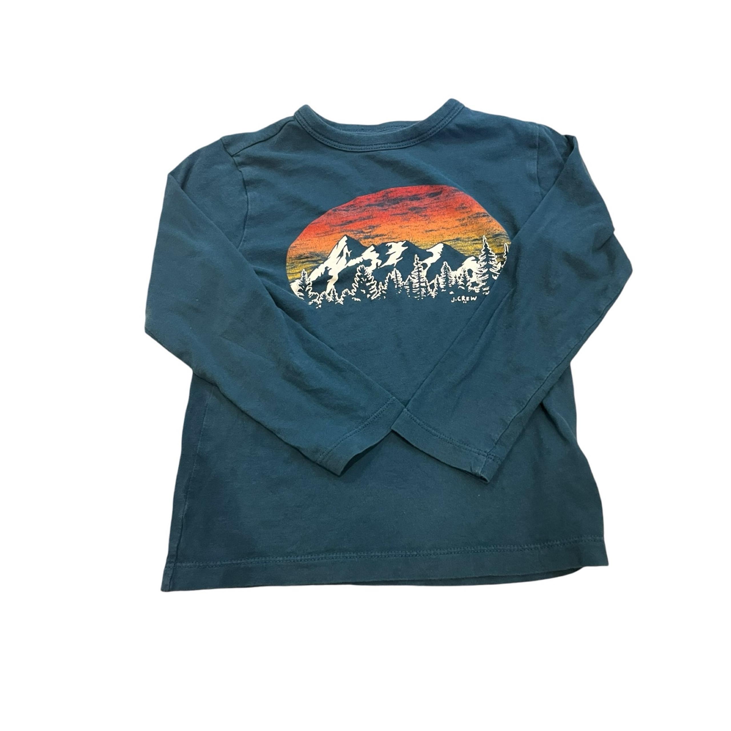 Crewcuts Outlet Kids Long Sleeve Graphic Tee XXS (2-3) – Mountain Sunset Design