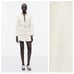 NWOT. Zara Ecru Mini Dress with Flap Pockets. Size L.
