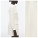 NWOT. Zara Ecru Mini Dress with Flap Pockets. Size L.