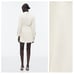 NWOT. Zara Ecru Mini Dress with Flap Pockets. Size L.