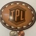 Vintage Metal Belt Buckle, Leather, TPL, 4 x 3\