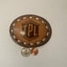 Vintage Metal Belt Buckle, Leather, TPL, 4 x 3\
