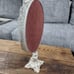 Exquisite Antique 2 Pc Vanity Set Mirror Tray & Cast Iron Swivel Standing Mirror