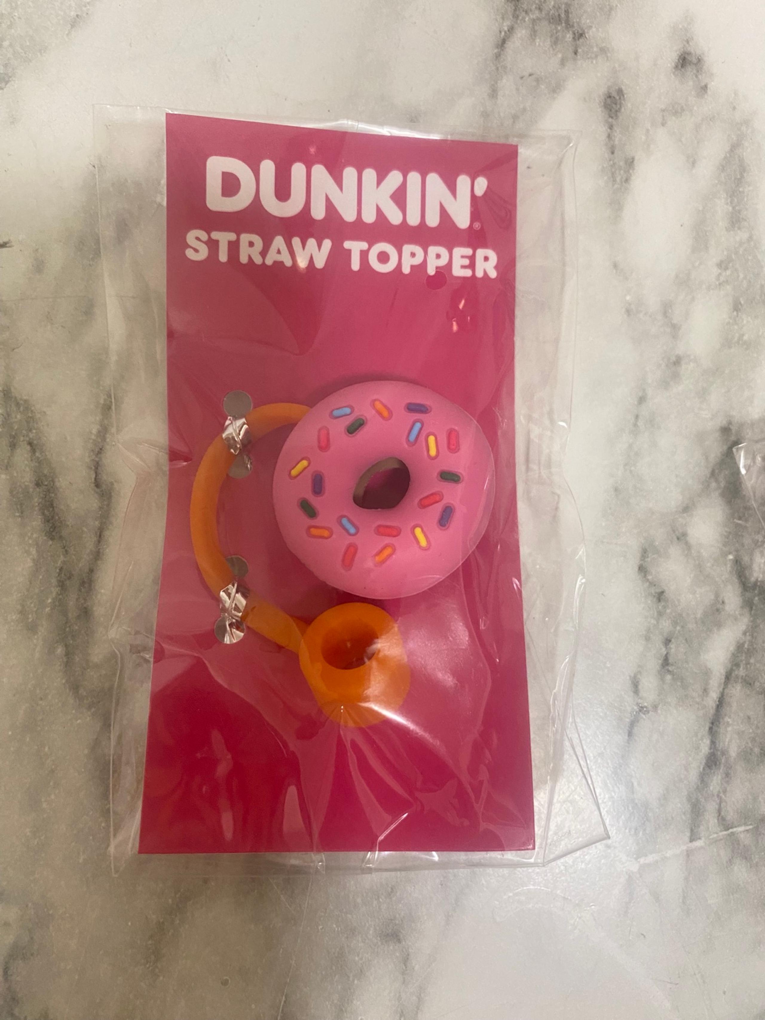 Dunkin straw topper