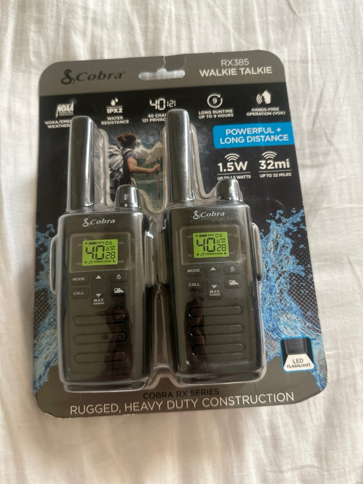 Cobra Rx385 walkie talkies