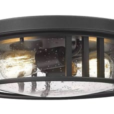 13 inch Flush Mount Ceiling Light, 2-Light Industrial Ceiling Light Fixture