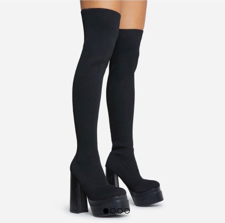 Knee high platform boots