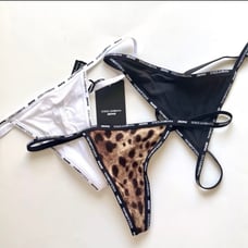 Dolce & Gabbana X Skims Cotton Jersey T-String Thong 3-Pack Size Large