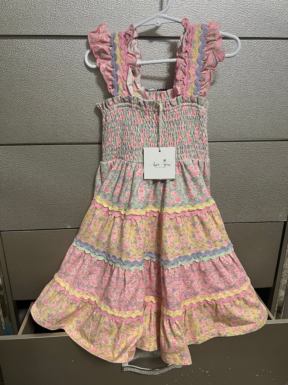 Love and Grow Tiered Cherry Blossom Dress Size 7 New with Tags