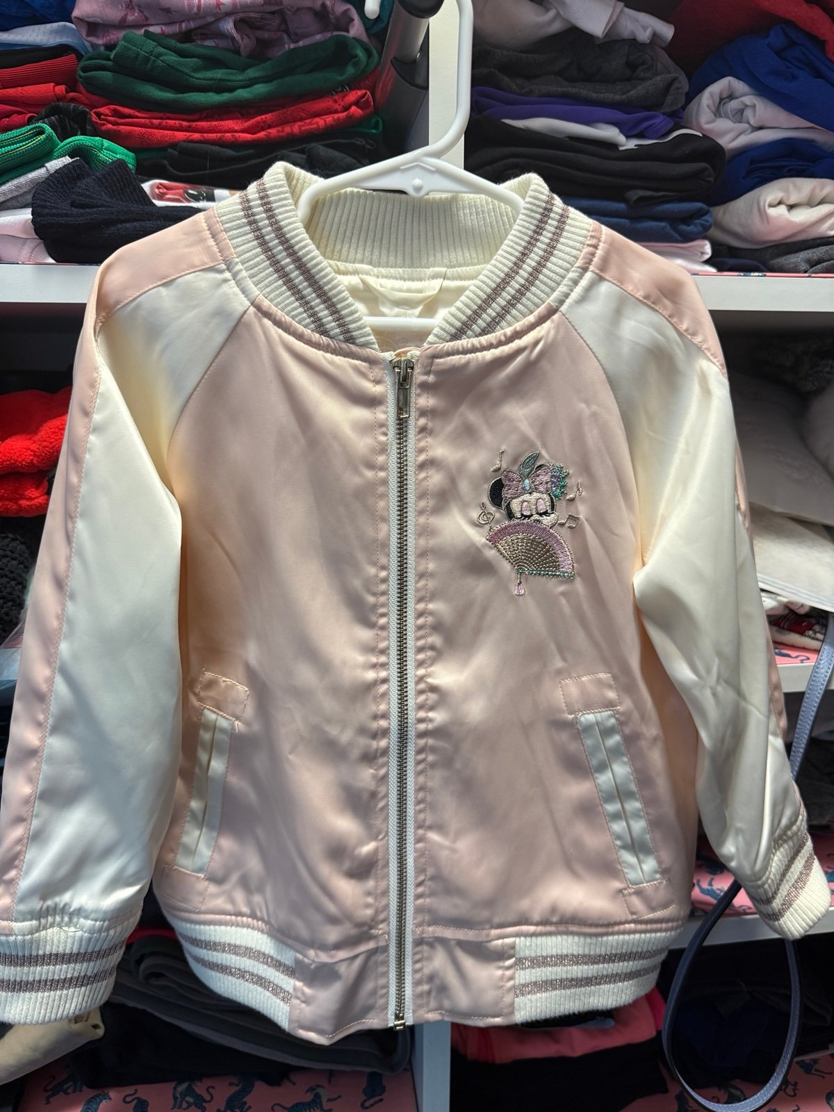 Disney Shanghai girl zipper jacket embroidered Minnie Mouse Jazz Show XS/6A