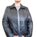 Vintage Black Leather Patchwork Checker Jacket Goth Grunge Classic Pockets | S/M