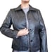 Vintage Black Leather Patchwork Checker Jacket Goth Grunge Classic Pockets | S/M