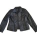 Vintage Black Leather Patchwork Checker Jacket Goth Grunge Classic Pockets | S/M