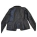 Vintage Black Leather Patchwork Checker Jacket Goth Grunge Classic Pockets | S/M
