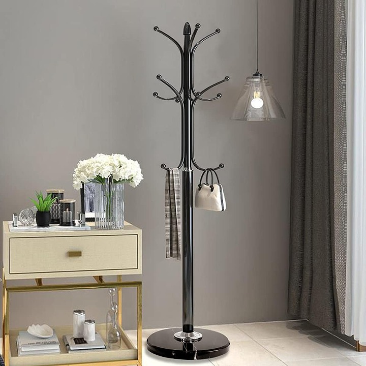 Brand New Metal Coat Rack Stand with Natural Marble Base -98sz