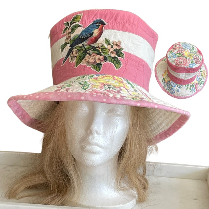 Handmade Women's Top Hat - Boho Soft Top Hat for Women - Medium 22.5 