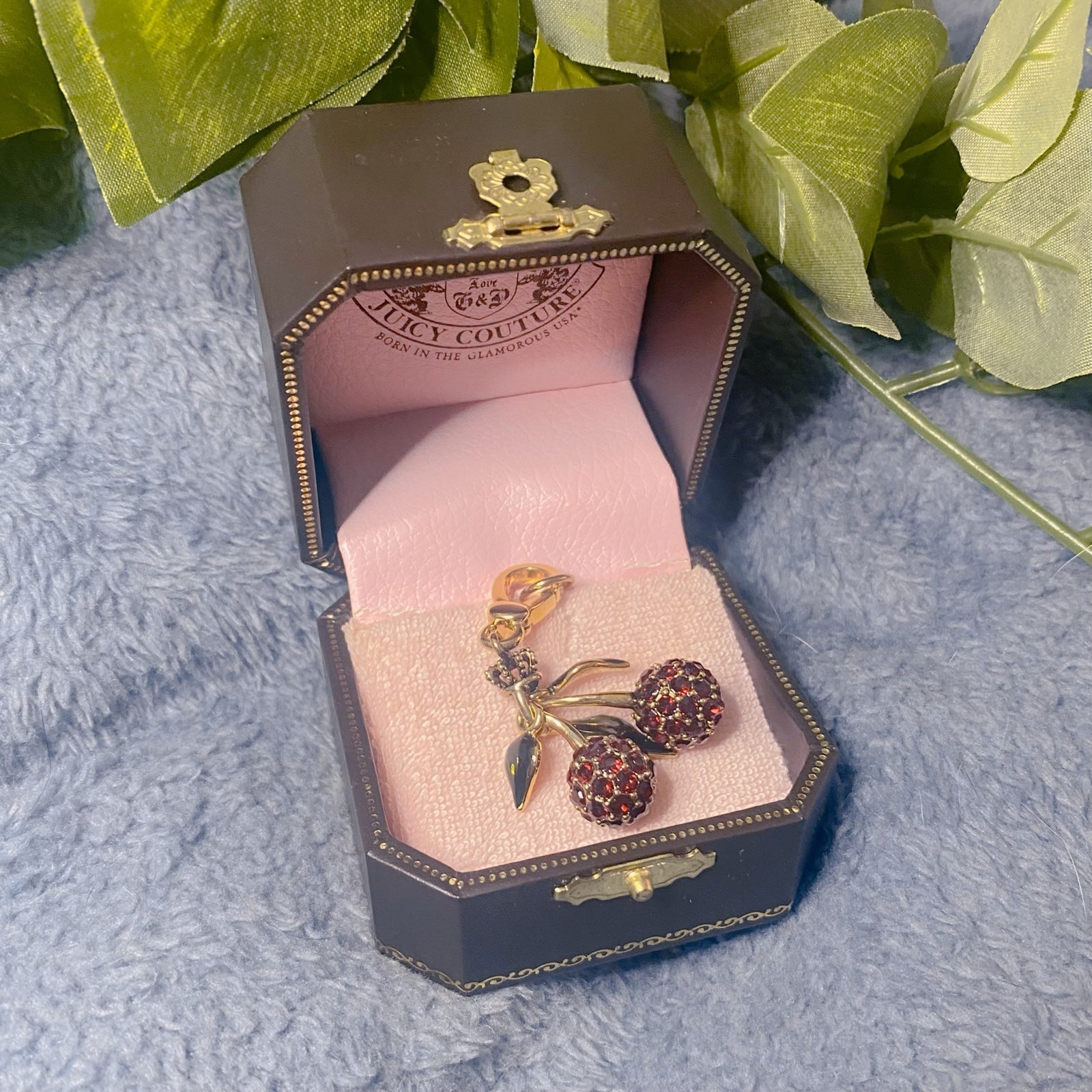 JUICY COUTURE VINTAGE CHARM bejeweled cherry charm from early 2000s