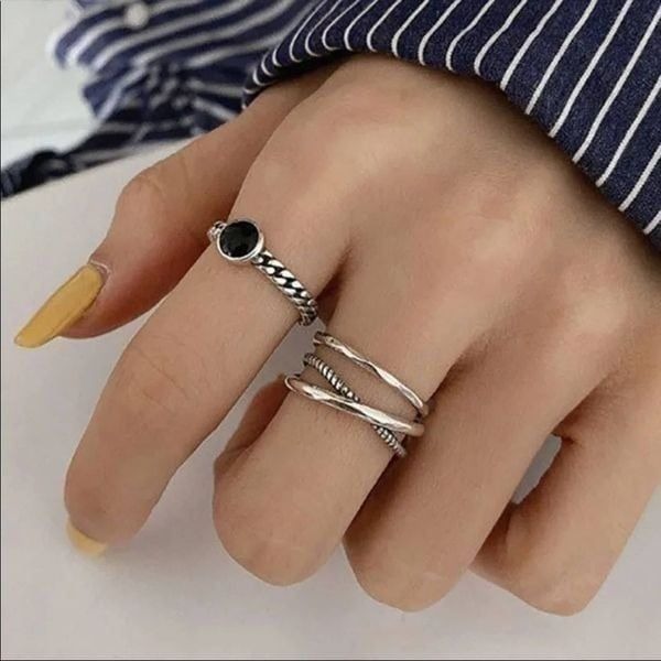 NEW 925 Sterling Silver Retro Resizable Ring