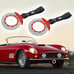 Brand New 2PCS JDM Brake Red TSURIKAWA Ring Subway Train Bus Handle Carbon Strap