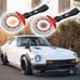 Brand New 2PCS JDM Brake Red TSURIKAWA Ring Subway Train Bus Handle Carbon Strap