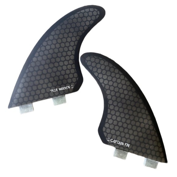 new Tyler Warren Twin fins FCS BLACK HONEYCOMB 6”