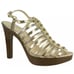 Coach Sarafina Sz 5.5 Gold Metalic Cage Platform Stiletto Heels Strappy Sandal
