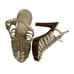 Coach Sarafina Sz 5.5 Gold Metalic Cage Platform Stiletto Heels Strappy Sandal