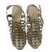 Coach Sarafina Sz 5.5 Gold Metalic Cage Platform Stiletto Heels Strappy Sandal